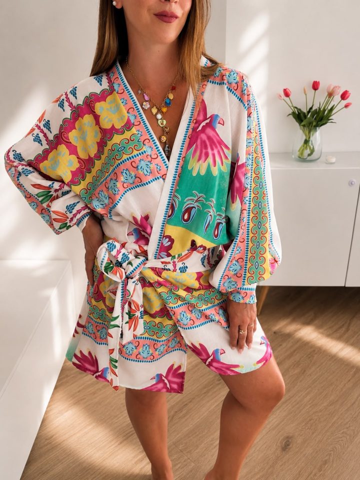 Abito Kimono Fantasia Tropical