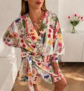 Abito Kimono Fantasia Tropical Fiori